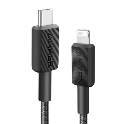 Anker 322 USB-C to Lightning Cable 3ft Braided | Black